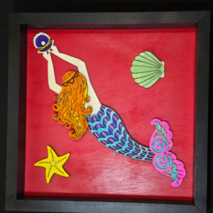 Tide Mermaid 3D Wall Art 13.5 x 13.5 Frame