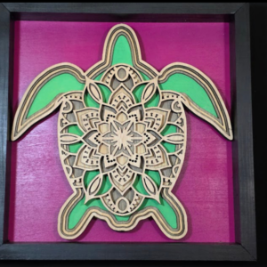 Turtle Shore Mermaid 3D Wall Art 13.5 x 13.5 Frame