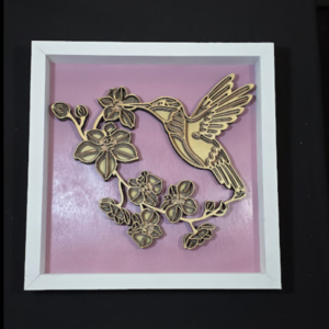 Cedar Bloom Bird 3D Wall Art 13.5 x 13.5 Frame