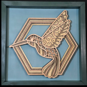 Willow Shade 3 Bird 3D Wall Art 13.5 x 13.5 Frame