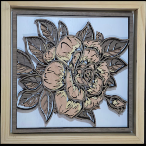 Petal Glow Flower 3D Wall Art 13.5 x 13.5 Frame