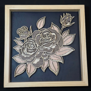 Spring Mist Flower 3D Wall Art 13.5 x 13.5 Frame