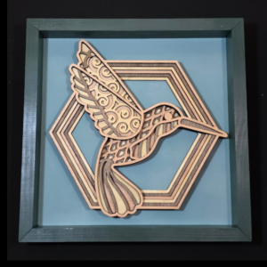 Willow Shade 5 Bird 3D Wall Art 13.5 x 13.5 Frame