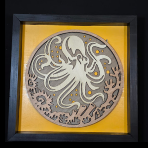 Octopus Wall Art 13.5 x 13.5 Frame