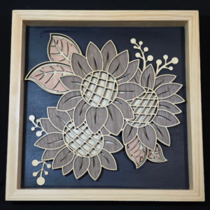 Blossom Field Flower 3D Wall Art 13.5 x 13.5 Frame