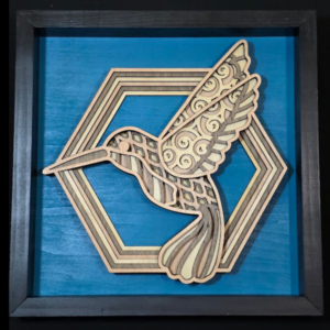 Willow Shade 2 Bird 3D Wall Art 13.5 x 13.5 Frame