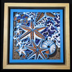 Star Fish 3D Wall Art 13.5 x 13.5 Frame
