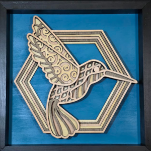 Willow Shade Bird 3D Wall Art 13.5 x 13.5 Frame