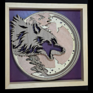 Wolf Style Wall Art 13.5 x 13.5 Frame