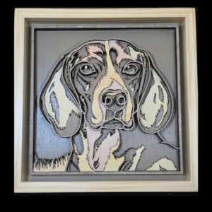 Neo Vision Dog 3D Wall Art 13.5 x 13.5 Frame