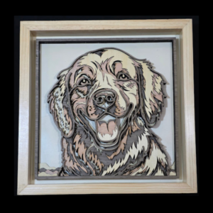 Lumen Style Dog 3D Wall Art 13.5 x 13.5 Frame