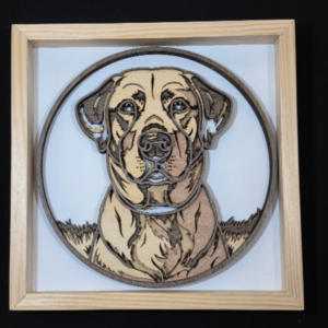 Infinity Frame Dog 3D Wall Art 13.5 x 13.5 Frame