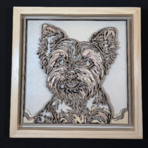Metro Style Dog 3D Wall Art 13.5 x 13.5 Frame