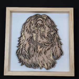 North View Dog 3D Wall Art 13.5 x 13.5 Frame
