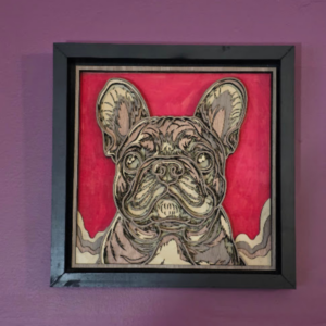 Horizon Line Dog 3D Wall Art 13.5 x 13.5 Frame
