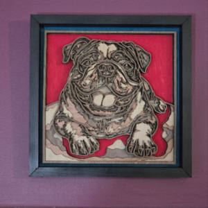 Urban Edge Dog 3D Wall Art 13.5 x 13.5 Frame