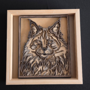 Aurora Blend Dog 3D Wall Art 13.5 x 13.5 Frame