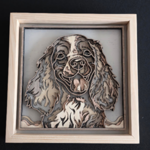 Silent Orbit Dog 3D Wall Art 13.5 x 13.5 Frame