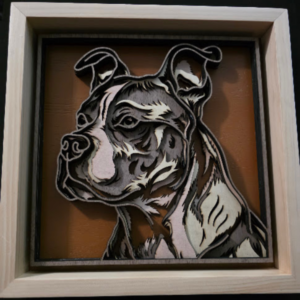Stellar Core Dog 3D Wall Art 13.5 x 13.5 Frame