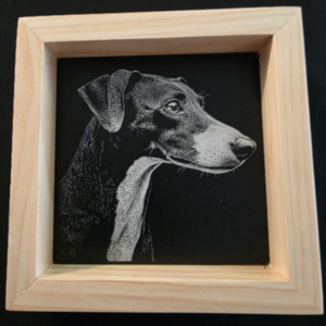 Greyhound  6×6 Engraved Ceramic Tile
