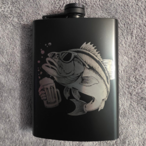 Fish Engraved Flask
