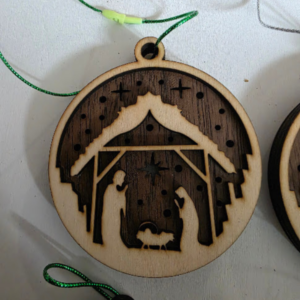 Evergreen Engraved Ornament
