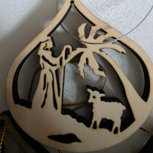 Lamb Pattern Engraved Ornament