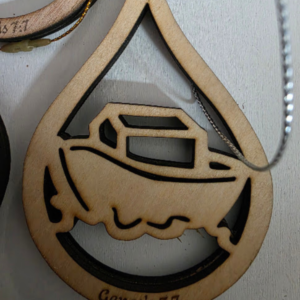 Holiday Boat Engraved Ornament