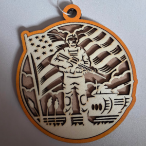 Orange Wonderland Engraved Ornament