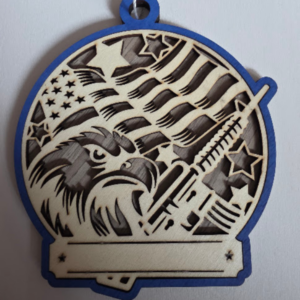 Eagle Wishes Engraved Ornament