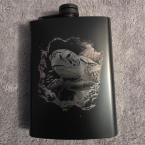 Rustic Engraved Flask