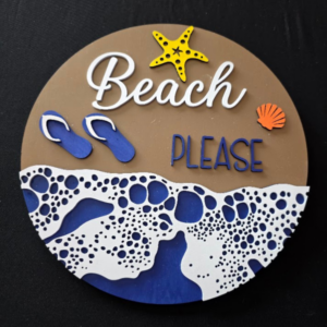 Beach Please  Unframed Wall Art
