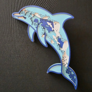 Blue Fish Fantasy Unframed Wall Art