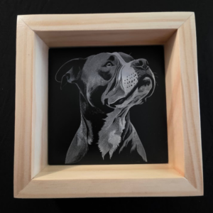 My Shadow 6×6 Engraved Ceramic Tile Framed