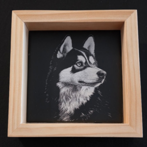 My Dog Is 6×6 Engraved Ceramic Tile Framed