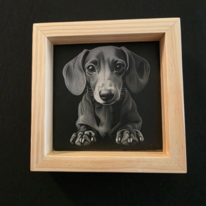 Paws of Honor 6×6 Engraved Ceramic Tile Framed