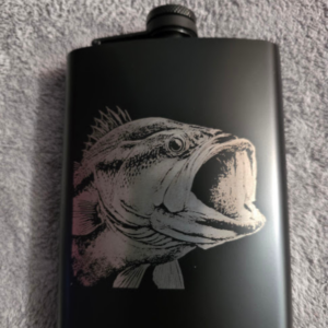 Fish Celebration Engraved Flask