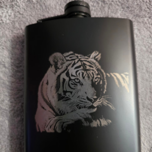 Lion Engraved Flask