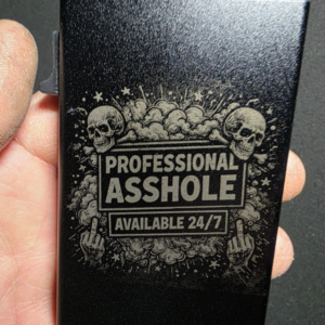Professional Asshole Engraved Wallet