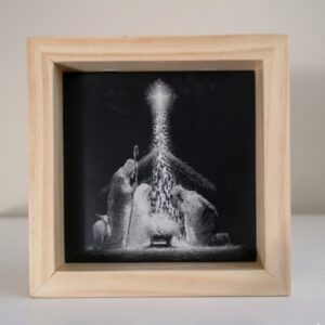 Print Art Themed 6×6 Engraved Ceramic Tile Framed
