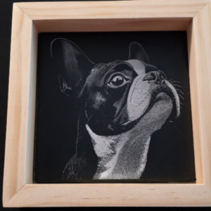 Dog Ever 6×6 Engraved Ceramic Tile Framed