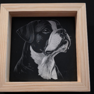 Forever Paws 6×6 Engraved Ceramic Tile Framed
