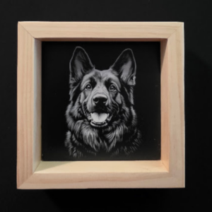Loyal Companion 6×6 Engraved Ceramic Tile Framed