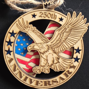 Fly Eagle Engraved Ornament