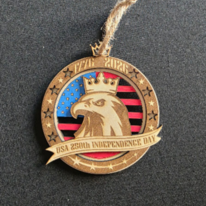 USA Independence Day Engraved Ornaments
